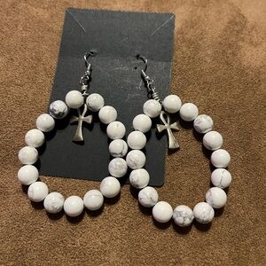 Howlite earrings